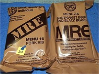 2ct MREs Pork Rub & SW Beef w/ Black Beans