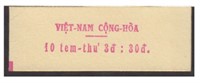 Vietnam Stamps #290Ab Unexploded Booklet of 10, un