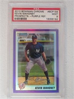 2010 BOWMAN CHROME KEVIN MAHOMEY MINT 9 PSA