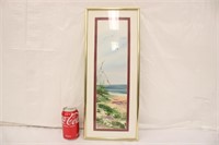 Barbara Hagan Framed Watercolor Beach Scene #1
