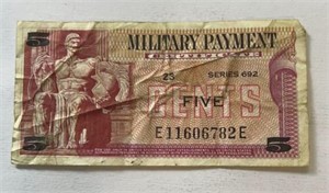 5 Cents Military Payment Certificate
