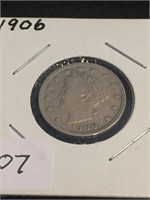 1906 Liberty Nickel with error, damaged die