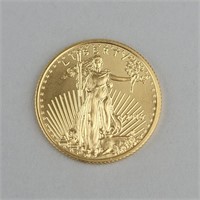 2016 1/10 Oz Fine Gold Eagle Five Dollar Coin.