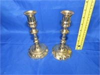 Pair of Copper Craft Brass Candle Holders