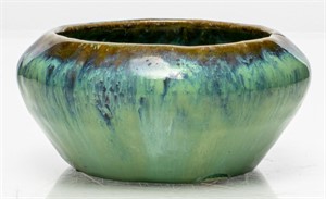 Art Pottery Green Glazed Bowl