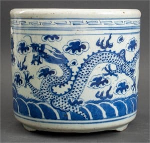 Qing Dynasty Chinese Porcelain Censer Pot
