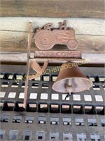 cast-iron Tractor doorbell and wind directional