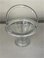 Heisey clear glass basket 9 inch