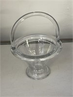 Heisey clear glass basket 9 inch