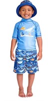 UV Skinz Boys' 12/18 3-Piece Swimwear Set, Blue