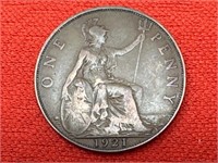 1921 Great Britain One Penny