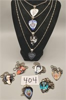 Guitar Pick Necklaces. 10 Assorted Music, Movies