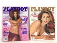 Two Cindy Crawford Playboy magazines