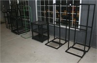 (8) assorted merchandise stands and sign