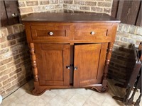 American empire style server with porcelain knobs