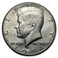 1984-d Kennedy Half Dollar Bu