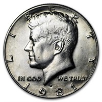 1981-d Kennedy Half Dollar Bu