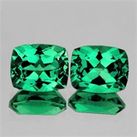 Natural Emerald Green Topaz Pair  {Flawless-VVS1}