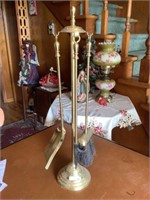 Brass fireplace tool set 24 inch