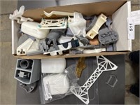 Assortment of plastic 3-D printed parts