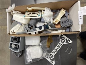 Assortment of plastic 3-D printed parts