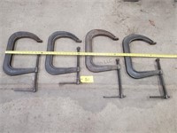 4 Large C-clamps