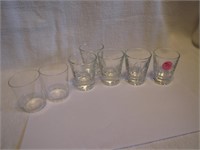 7 Vintage Shot Glasses