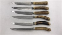 Pierre Alain Horn Handled Steak Knives Made In