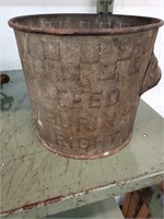 Vintage Purina Galvanized Feed Bucket