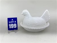 Milk Glass Rooster