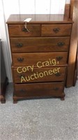 Solid Walnut Chest 6 Drawers