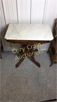 Walnut Table With Marble Top
