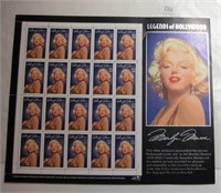 Legends of Hollywood Stamps-  Monroe 20@32Cents