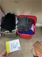 2 totes of clothes