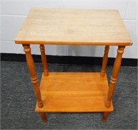 2 -Tier Wooden Side Table 23" T x 17" W x 12" D
