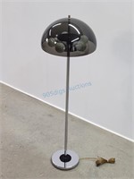 Chrome & Smoked Lucite Mushroom Dome Floor Lamp