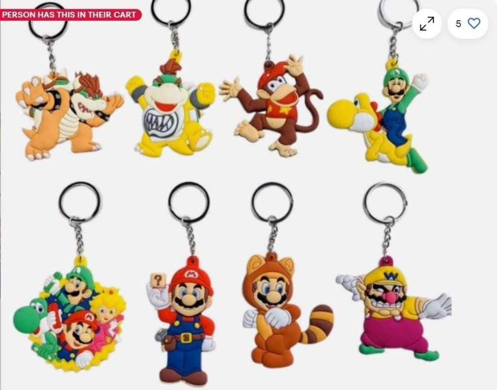 Anime Super Mario Keychain