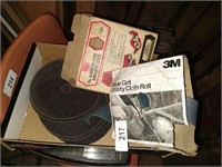 Sears 7" Abrasive Discs & 3M Utility Cloth