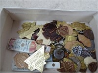 Lot of Assorted Small Metal Tags and Related