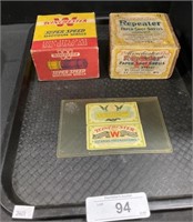 Winchester Shotgun Shell Boxes & Cleaner Label.