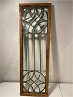 Frame leaded glass 14 inches high 44 inches