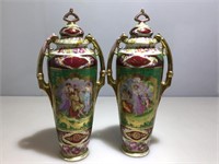 Royal Vienna Style Porcelain Urns