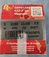 25rnds .410 3" Magnum Game Loads