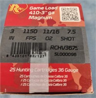 25rnds .410 3" Magnum Game Loads