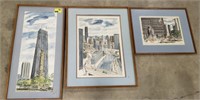 Vintage Chicago Lithograph Print by M.Elich