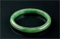 Burma Green Jadeite Carved Bangle