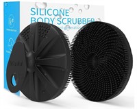 Beautail Silicone Body Scrubber Bath Brush Black