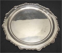Vintage silver plate serving salver