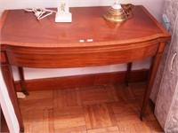 Vintage mahogany gaming table with inlaid design