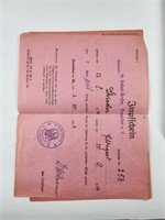 1934 CARD OF CAPTURE FOR PRISONER PAPERWORK